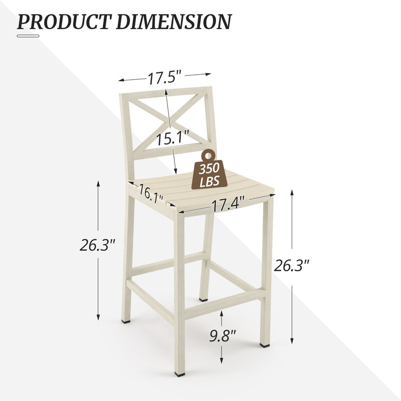 Tabouret de bar 26,3 po Bazile, Sable