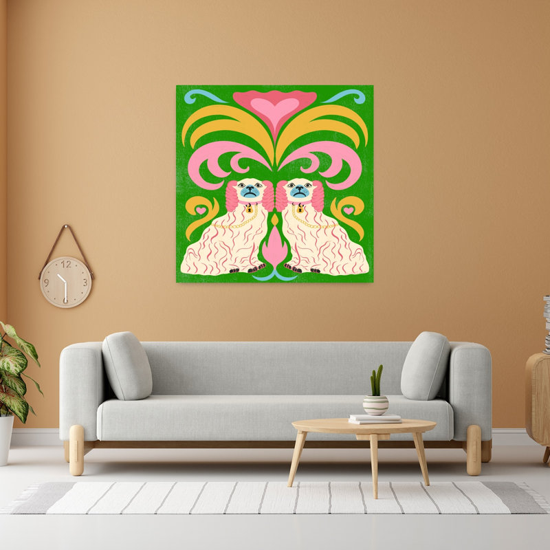 Art contemporain rétro, H 48 po x l 48 po