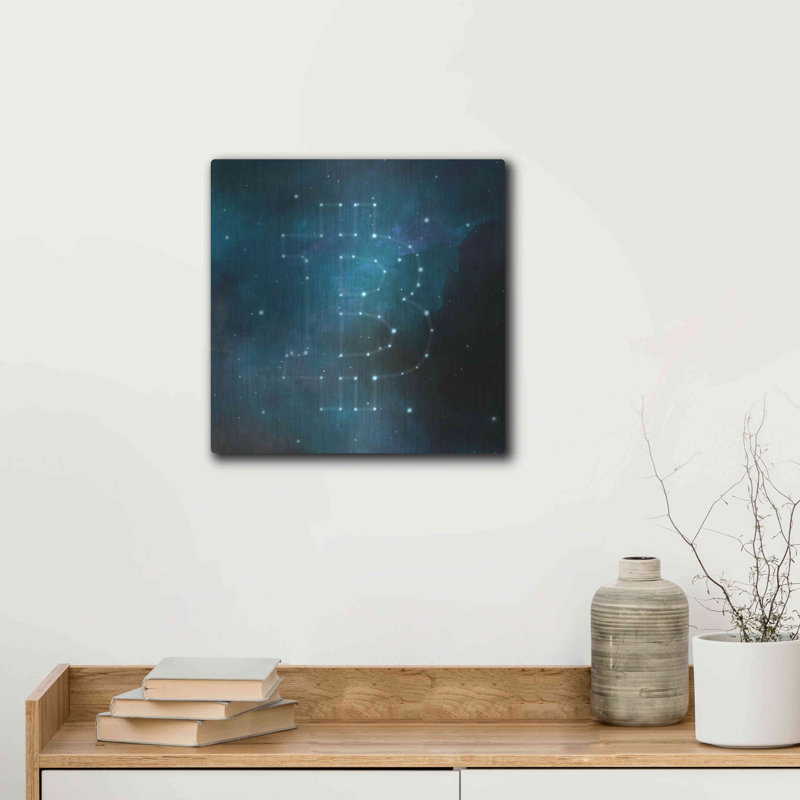 «Bitcoin Constellation II» par Luxe Metal Portfolio, H 12 po x l 12 po