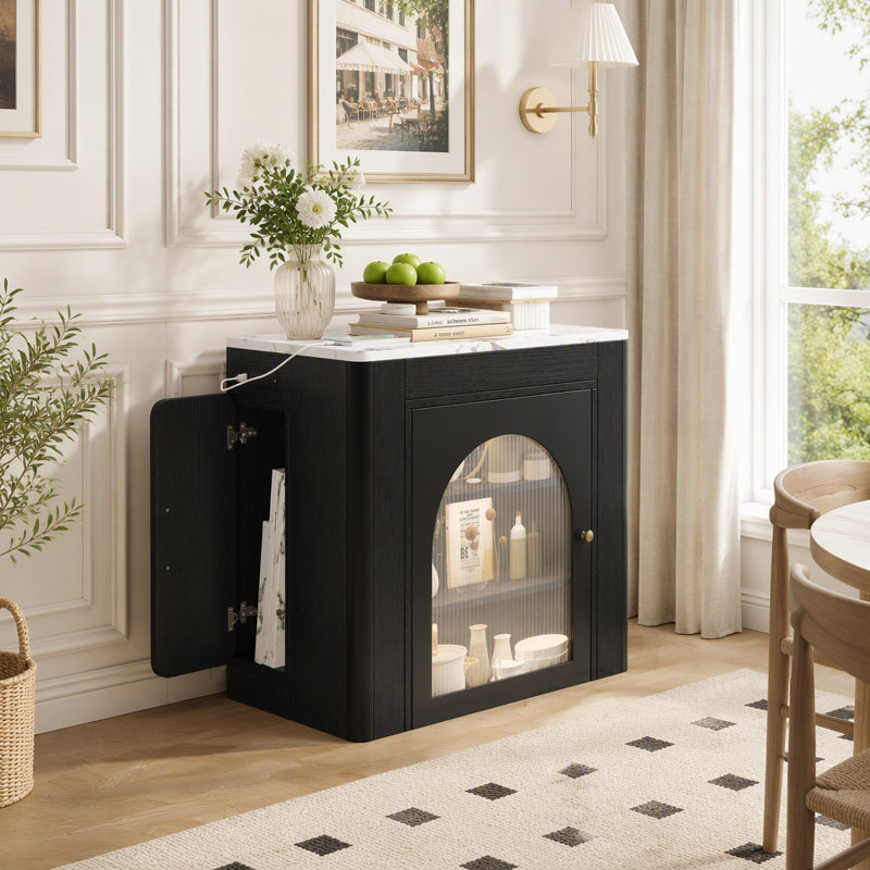 Extendable Dining Table with Storage and Power Outlet