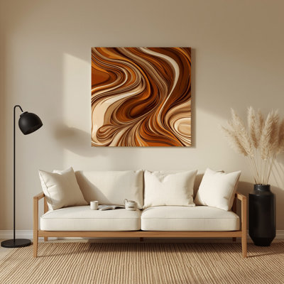 Digital Abstraction 11 Brown Metal Wall Art