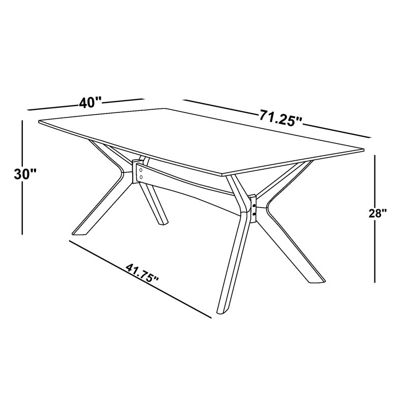Santana Beech Solid Wood Base Dining Table