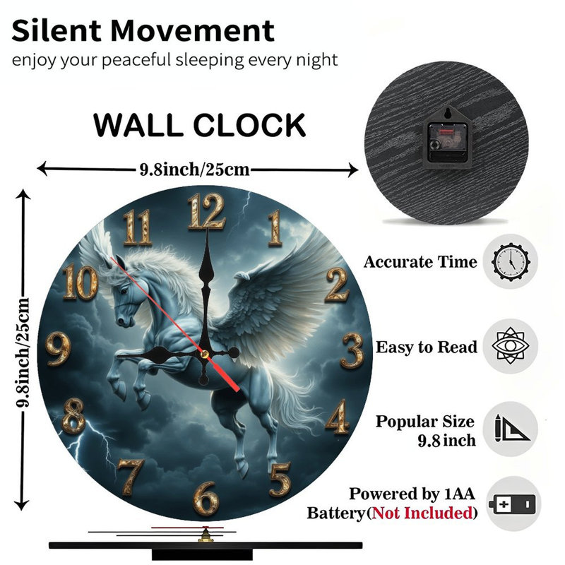 Winged Unicorn Clock