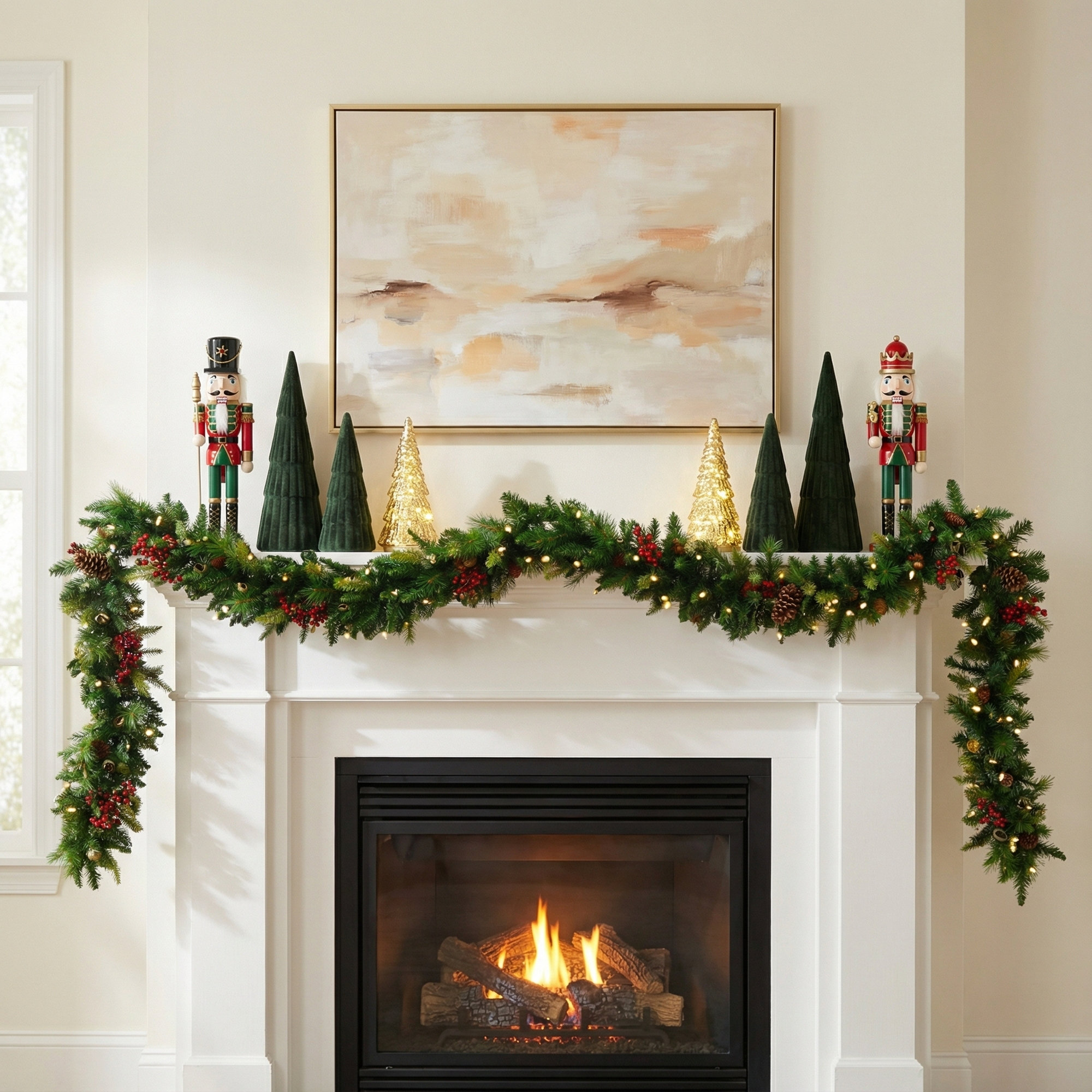 Woodland Berry B/O Lighted Garland, 12'