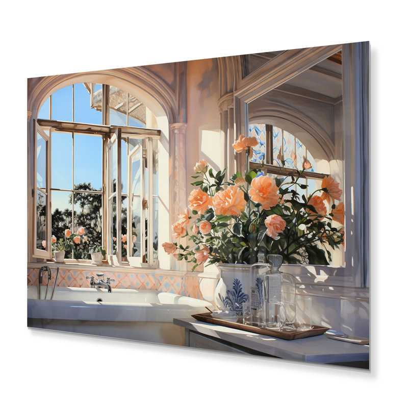 «Bathroom Bathroom Sunlit Morning II», reproduction non encadrée sur métal, H 12 po x l 20 po x P 1 po