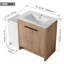 Meuble-lavabo autoportant de 42 po avec lavabo en céramique et armoires de rangement, porte à fermeture en douceur, armoire combinée 02430 + 0312, ensemble KD-115922397-115922396
