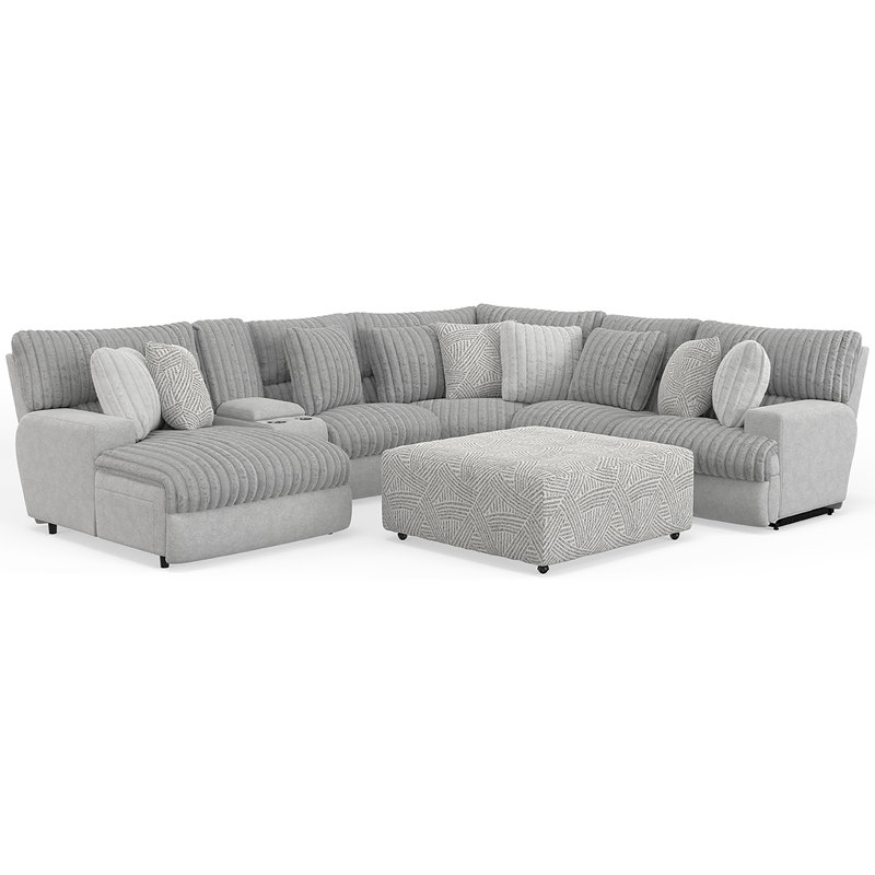 Canapé modulaire six pièces avec repose-pieds assorti Marietta, Faisant face vers la gauche