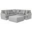 Titan - Canapé modulaire 2 pièces avec sièges confortables, repose-pieds de cocktail de 40 po et 8 coussins décoratifs inclus