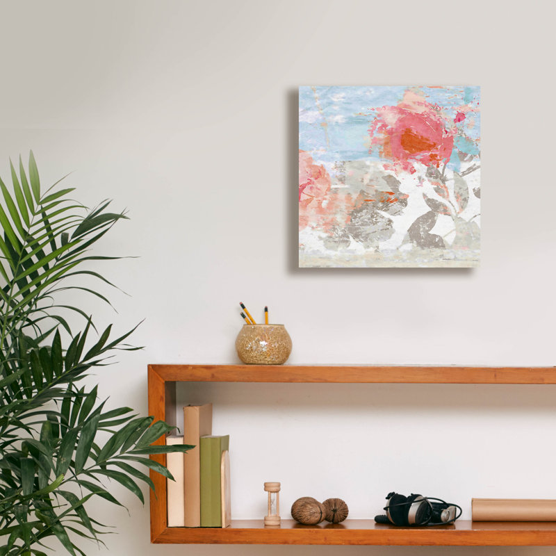 «Spring Fling No 1» par Suzanne Nicoll, art mural sur toile, H 12 po x l 12 po x P 0,75 po