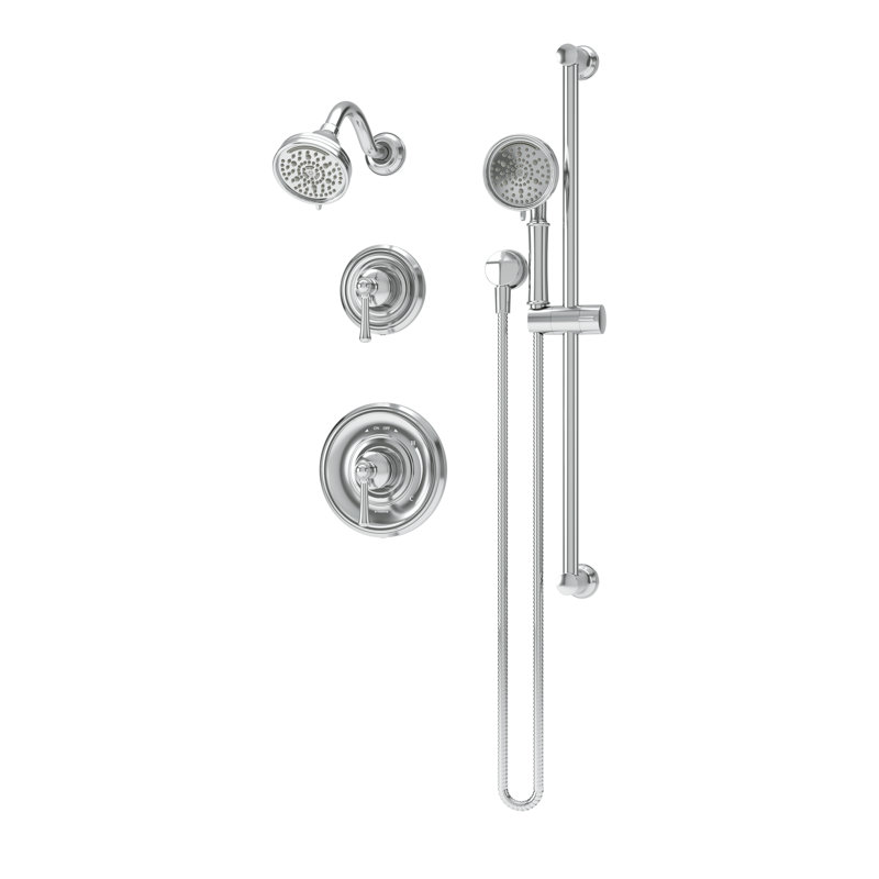 Ensemble de garniture de douche Braston HydroMersion avec douchette, Chrome poli