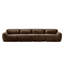 Canapés ergonomiques moelleux, chocolat, conception modulaire moderne pour la maison