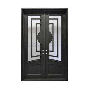 Labyrinth Iron Double Doors