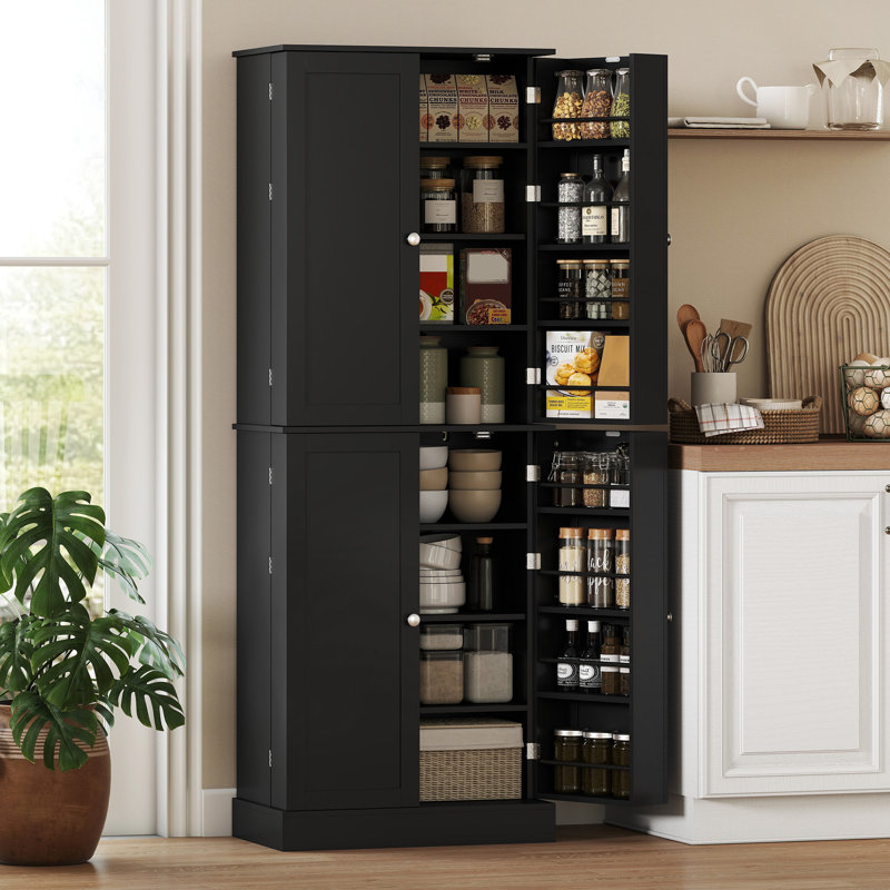 Garde-manger 65 po avec tablettes réglables noir