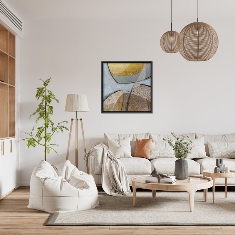 Nature Inspired Gold Leaf Abstract, 48" H x 48" W
