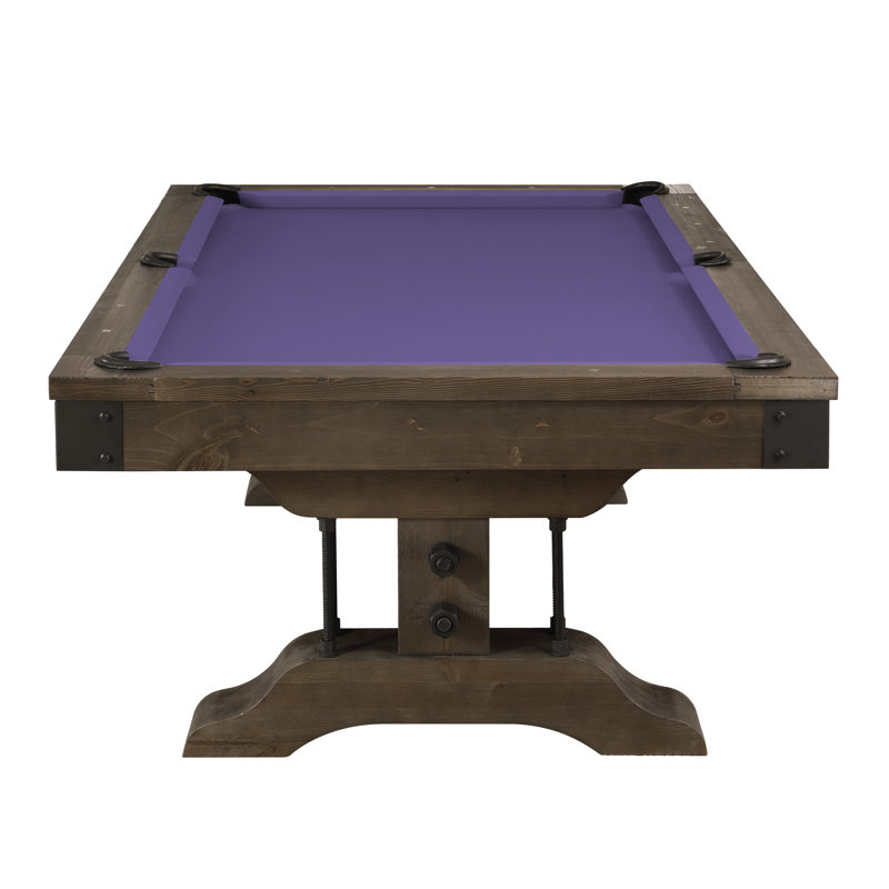 Manchester 8ft Slate Pool Table, Water-Resistant Purple, Yes, Weathered Brown