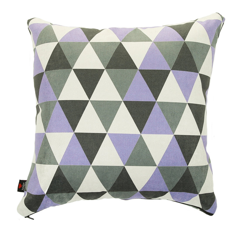 Migrati Geometric Square Cushion, Large, Purple