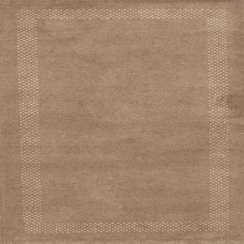 Tapis brun contemporain, Carré 7 pi