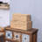 Set Of 2 Rectangular Wicker Storage Bins With Lid, Multipurpose Organizer Rattan Display Boxes For Shelf Organizer, Boho Wicker Box For Home Decoration