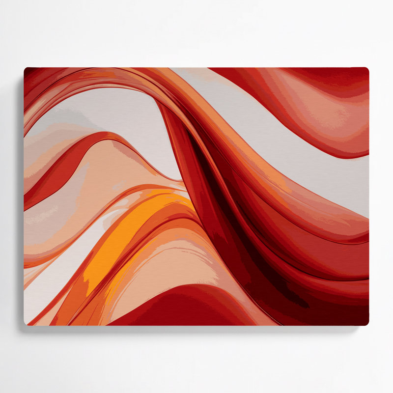 «Gradient Abstract», art mural en métal rouge 5