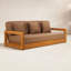 Montford Teak Patio Sofa with Cushions-684620543