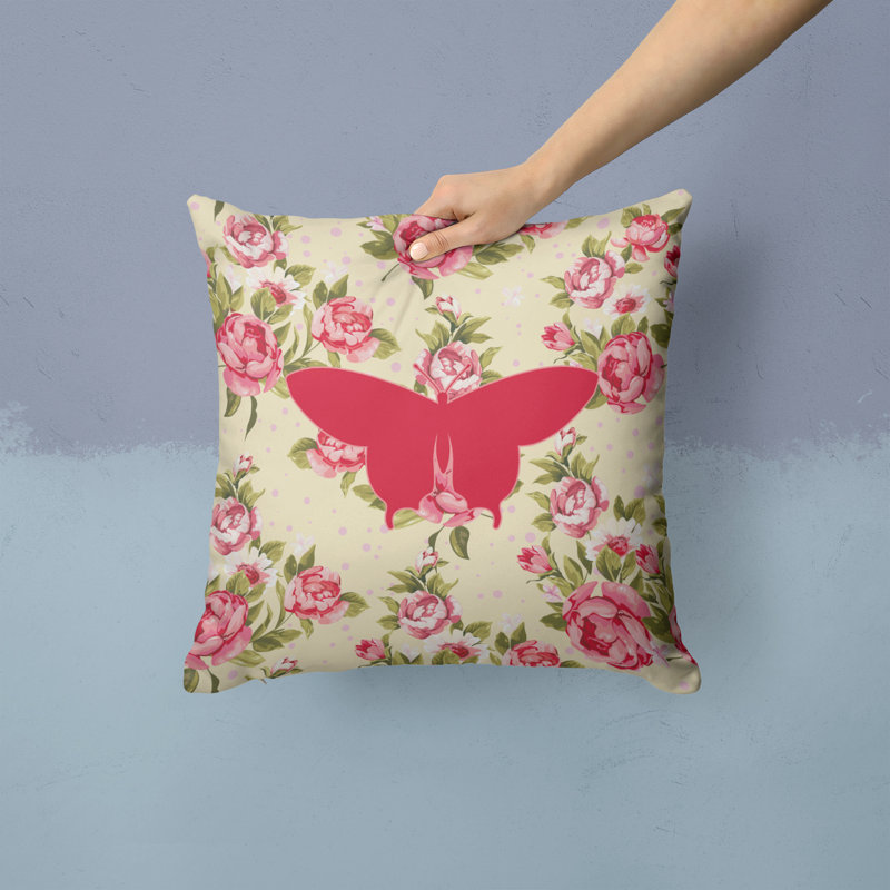  Coussin Butterfly Shabby Elegance, Jaune clair