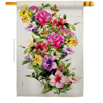 Double Sided 40 in. H x 28 in. W Polyester House Flag