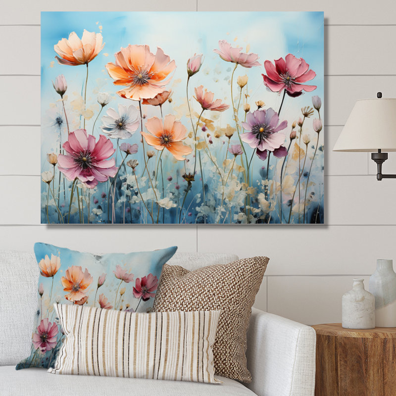 «Meadow Whimsical Meadowscape», reproduction, Toile tendue, H 34 po x l 44 po x P 1,5 po