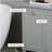 HOMCOM Tilt-Out Laundry Sorter Cabinet, Bathroom Storage Organizer with Two-Compartment Tilt-Out Hamper, Gray