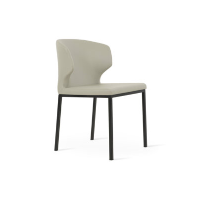 Amed Metal Wingback Upholstered Side Chair