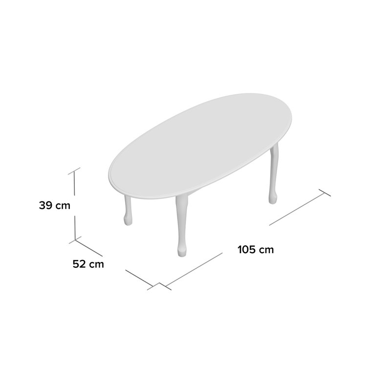 Ackermann Solid Wood Four Leg Coffee Table, Mahogany