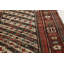 Tapis de couloir rouge en laine noué à la main 3 pi 5 po x 9 pi 8 po rouge du 19e siècle