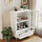 Minimalist Buffet Cabinet With Double Glass Doors And 1 Drawer, Modern Wooden Storage Sideboard Cupboard For Living Room, Dining Room, Hallway-926127841