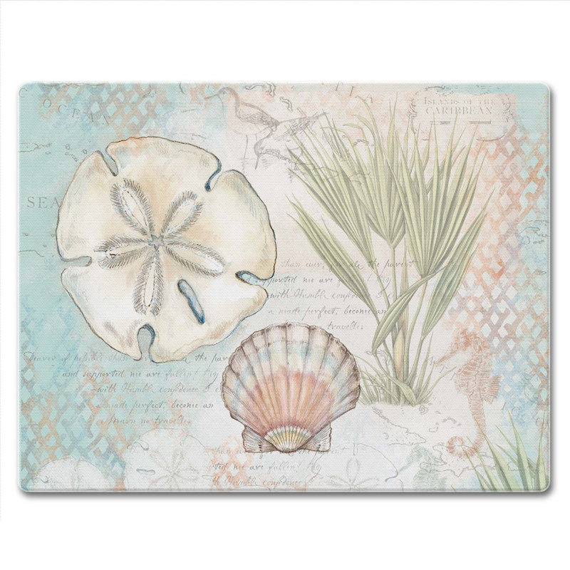 Planche à découper en verre trempé Caribbean Seas 10 po x 8 po