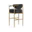 HELOISE Upholstered Stool with Metal Frame-602130929-602130930