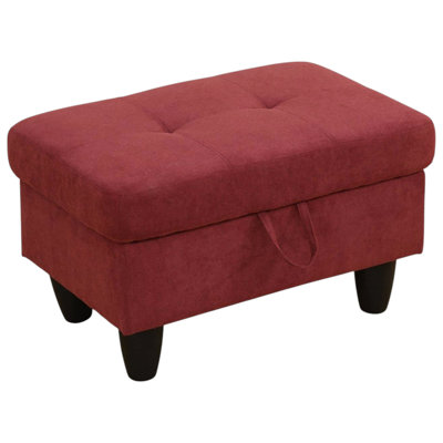  Repose-pieds capitonné rectangulaire avec rangement de 28,5 po Orella Marlinda