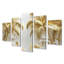 Palmiers crème dorés sur chaque II - crème décoration murale arbres - diamant traditionnel