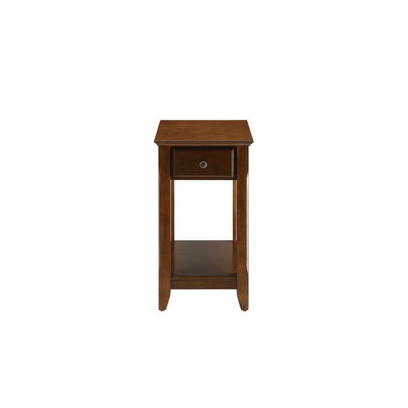  Table de bout avec tiroir brun noyer 23 po Contemporary
