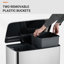 Stainless Steel Step On Dual Compartment Recycling Trash Can