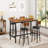 Upholstered Faux Leather Counter Stool with Iron Frame
