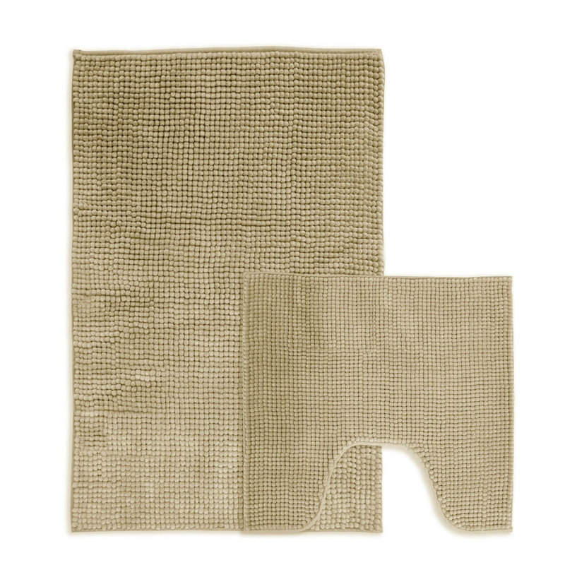 Busselton Shaggy Noodle Bath Mat 50x80, Natural