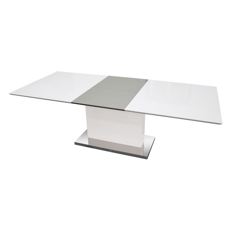 Elodie 71" to 94.5" Extendable White Dining Table 