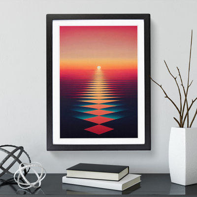 Boundless Abstract Ocean Sunset - Single Picture Frame Print