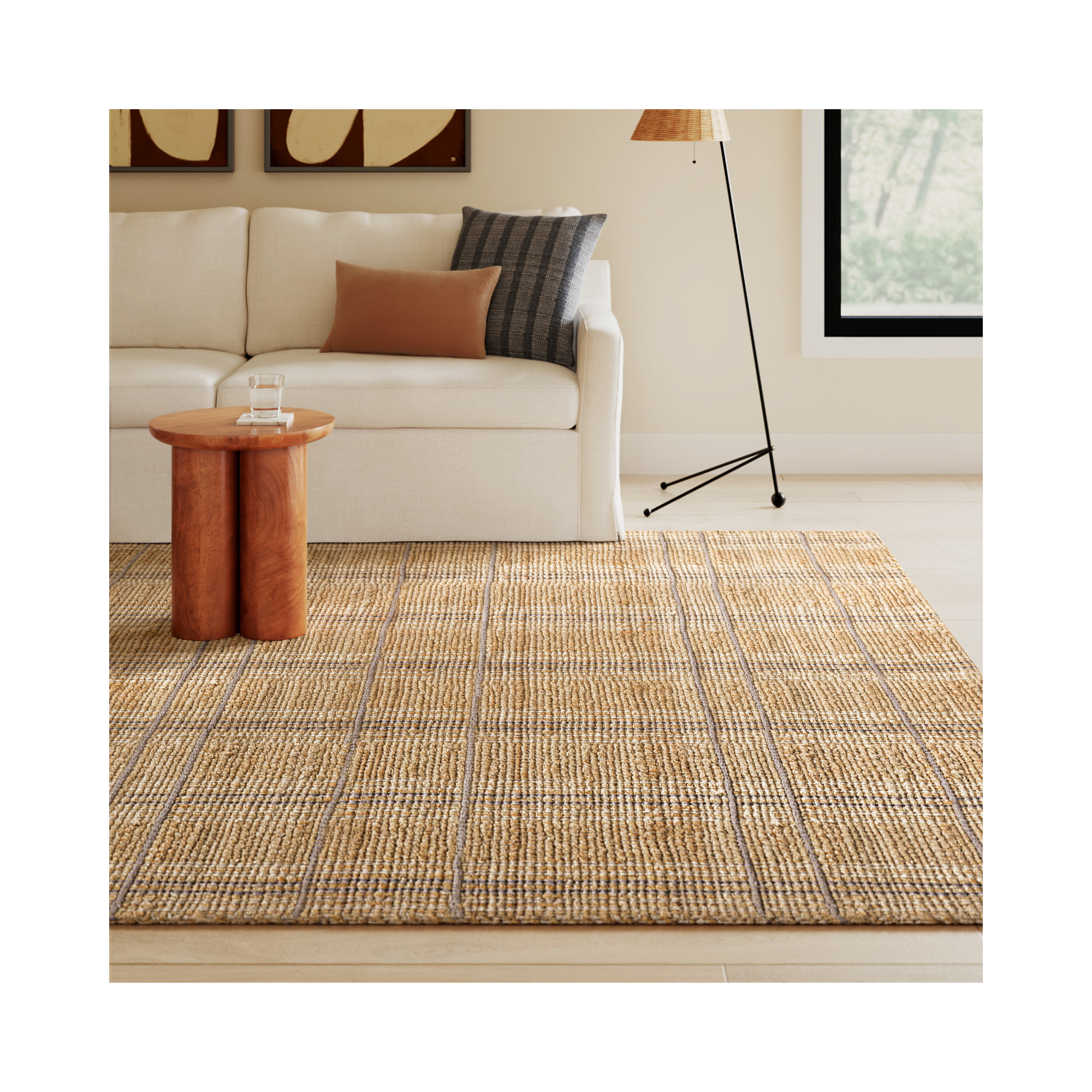 Judy Natural / Stone Area Rug, Rectangle 8'6" x 11'6"