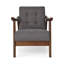 Fauteuil en lin capitonné 25,25 po Banju-33352923
