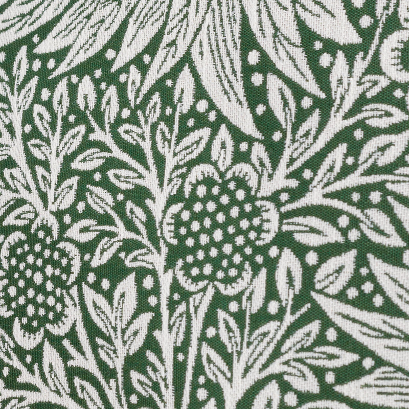 Marigold Floral Square Throw Pillow Cover, Green