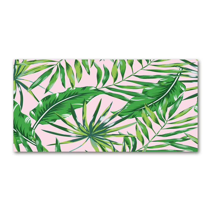 Tropical Leaves - Print on Canvas, 70cm H x 140cm W, Canvas