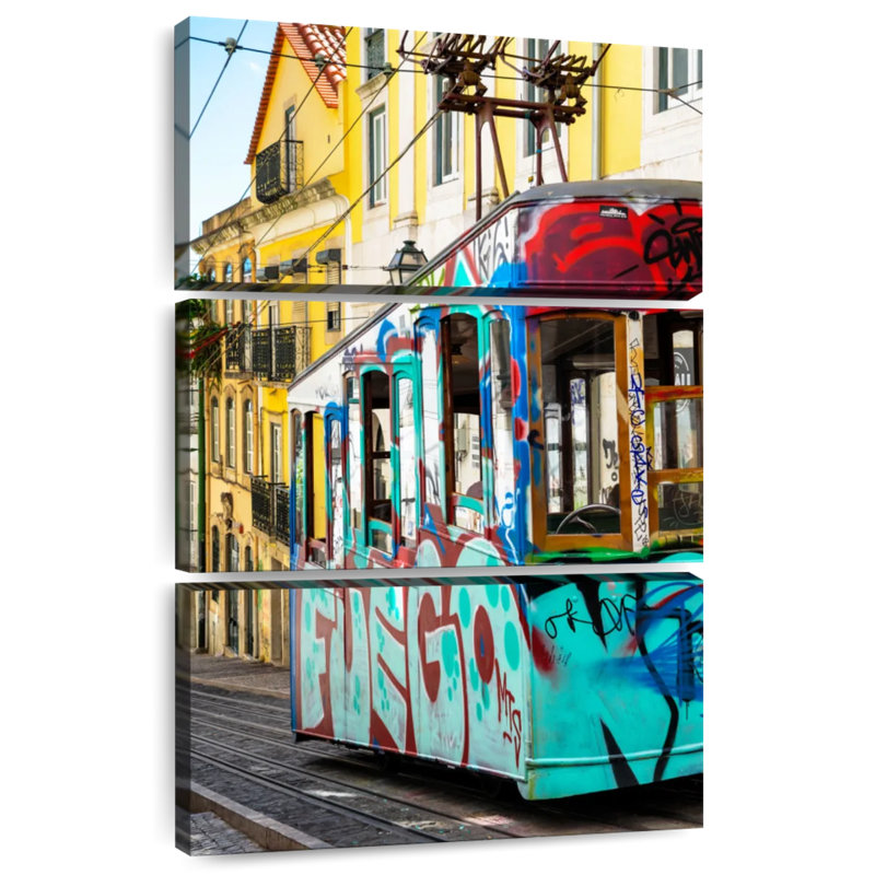 Mehar Graffiti Tramway Lisbon, 38" H x 24" W