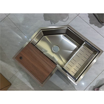 Évier de coin en acier inoxydable pour cuisine, poste de travail 30