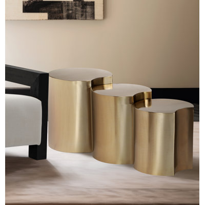 Ismah Iron Top End Table Set