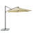 Jassim 10ft Deluxe Cantilever Umbrella, Offset Umbrella with 360 Degree Rotation, Crank Control and 5-level-78171543
